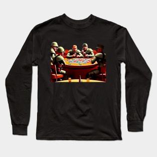 Soldier playing Poker Long Sleeve T-Shirt